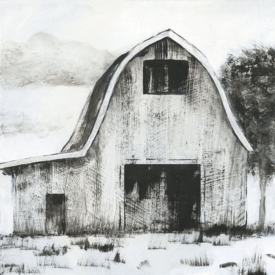 Black and White Barn II Poster Print by Nan Image 1