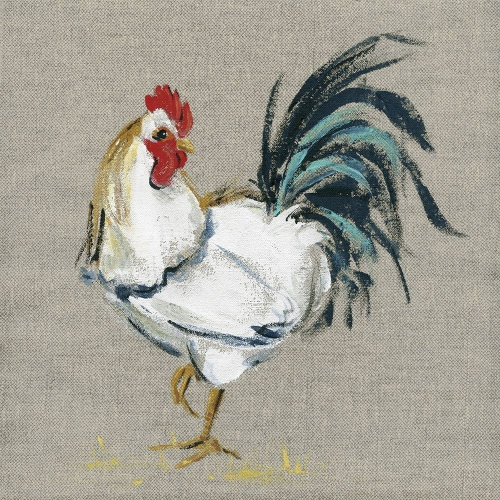 Linen Rooster II Poster Print by Carol Robinson Image 1