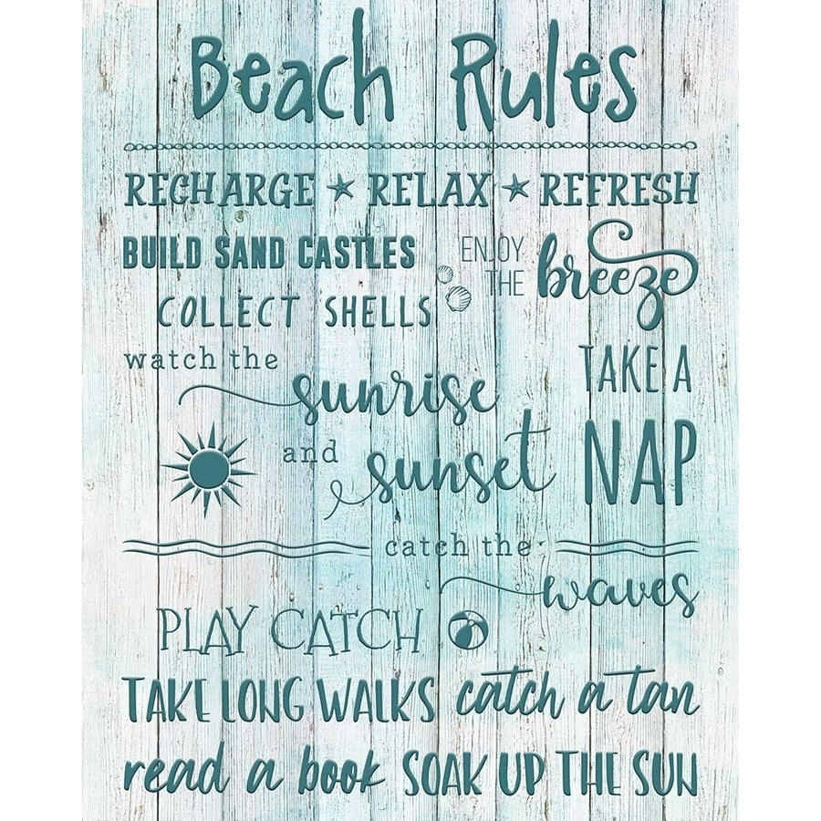 Beach Rules Poster Print by Natalie Carpentieri Image 1