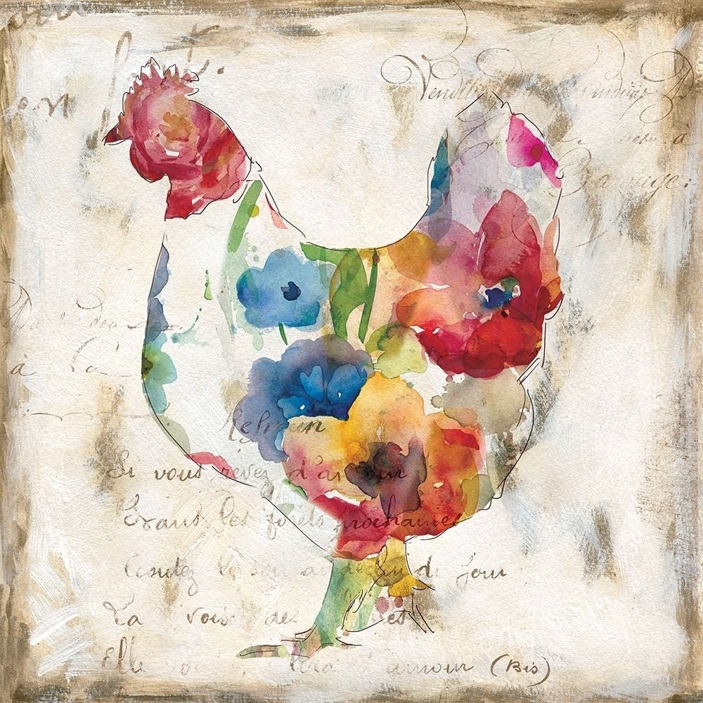 Flowered Hen Poster Print by Carol Robinson Image 2