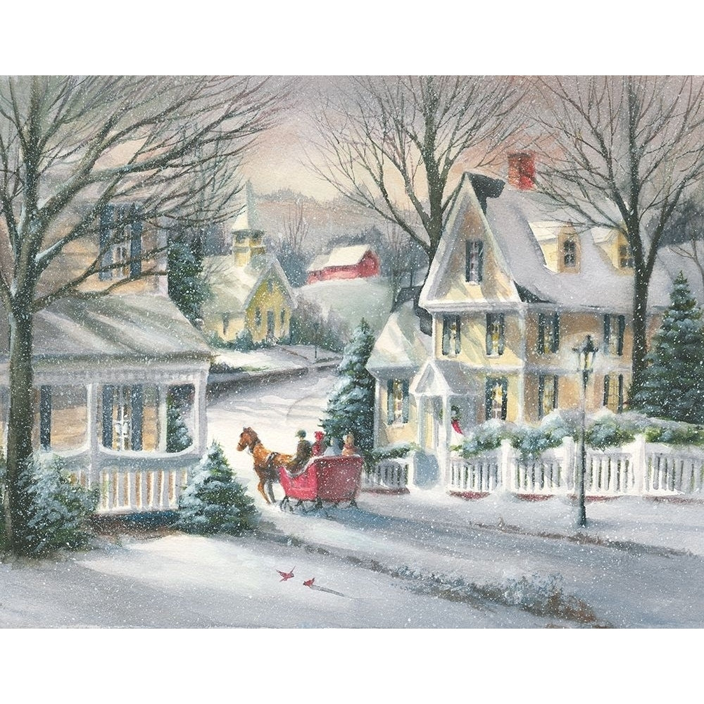 Village Sleigh Poster Print by George Bjorkland Image 1