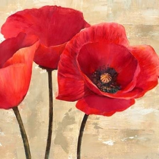 Red Poppies Poster Print by Cynthia Ann Image 1