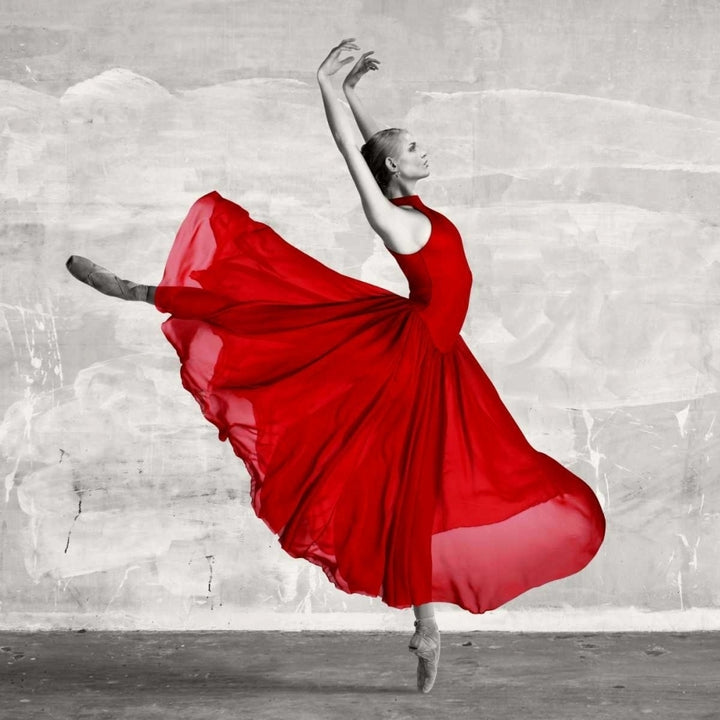 Ballerina in Red Poster Print by Haute Photo Collection Image 1