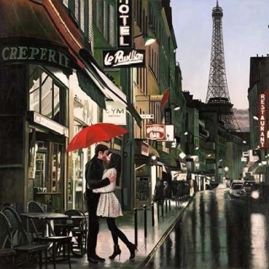 Romance in Paris Poster Print by Pierre Benson Image 1