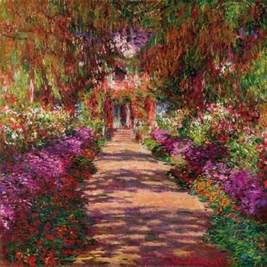 Path in Monets Garden Giverny Poster Print by Claude Monet Image 2