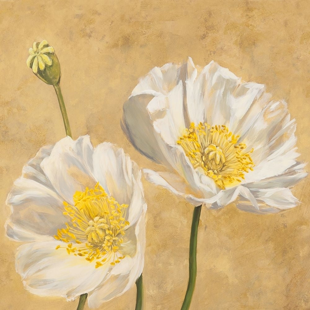 Poppies on Gold I Poster Print by Villa Luca Image 1