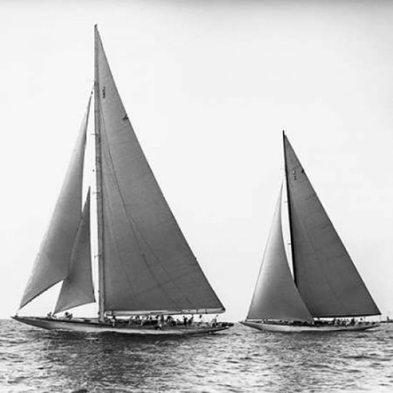 Sailboats in the Americas Cup 1934 Poster Print by Edwin Levick Image 1