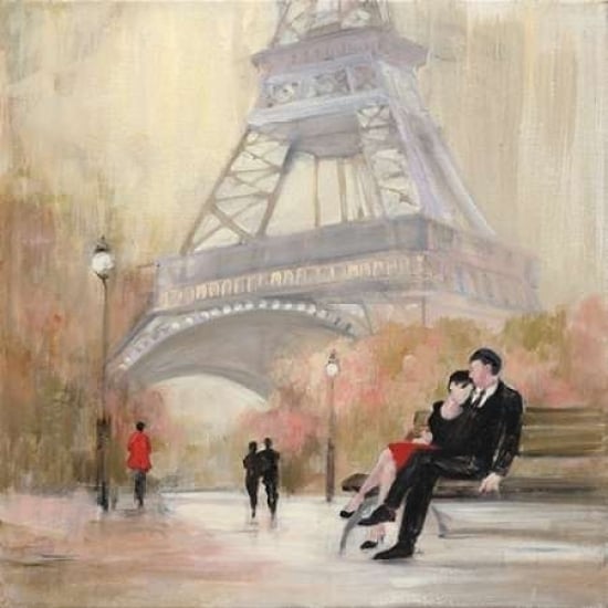 Romantic Paris I Red Jacket Poster Print by Julia Purinton Image 1