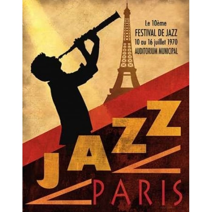 1970 Jazz in Paris Poster Print by Conrad Knutsen Image 1