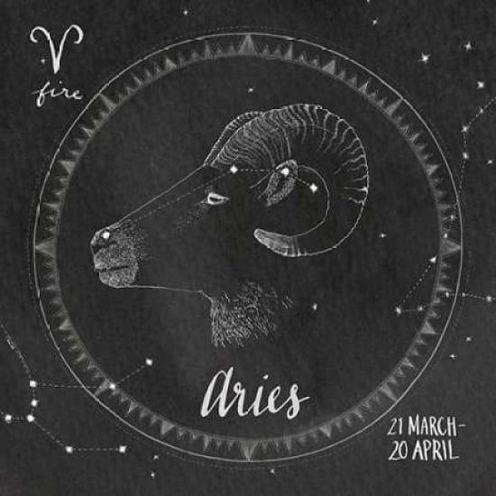 Night Sky Aries Poster Print by Sara Zieve Miller Image 1