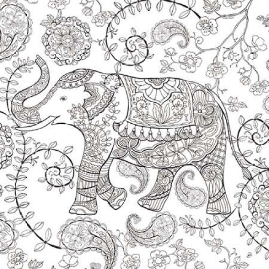 Color My World Elephant II Square Poster Print by Brissonnet Daphne Image 1