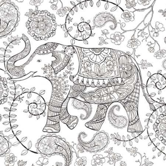 Color My World Elephant II Square Poster Print by Brissonnet Daphne Image 1