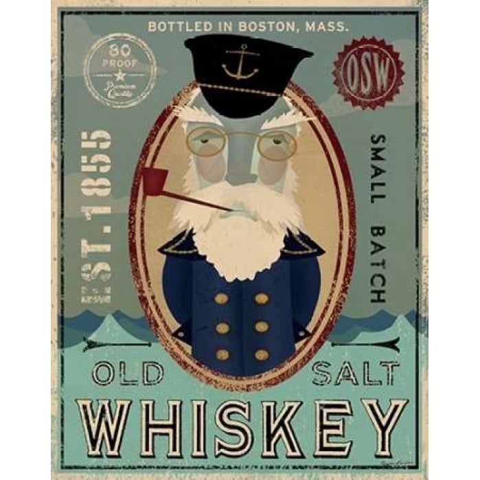 Fisherman III Old Salt Whiskey Poster Print by Fowler Ryan Image 1