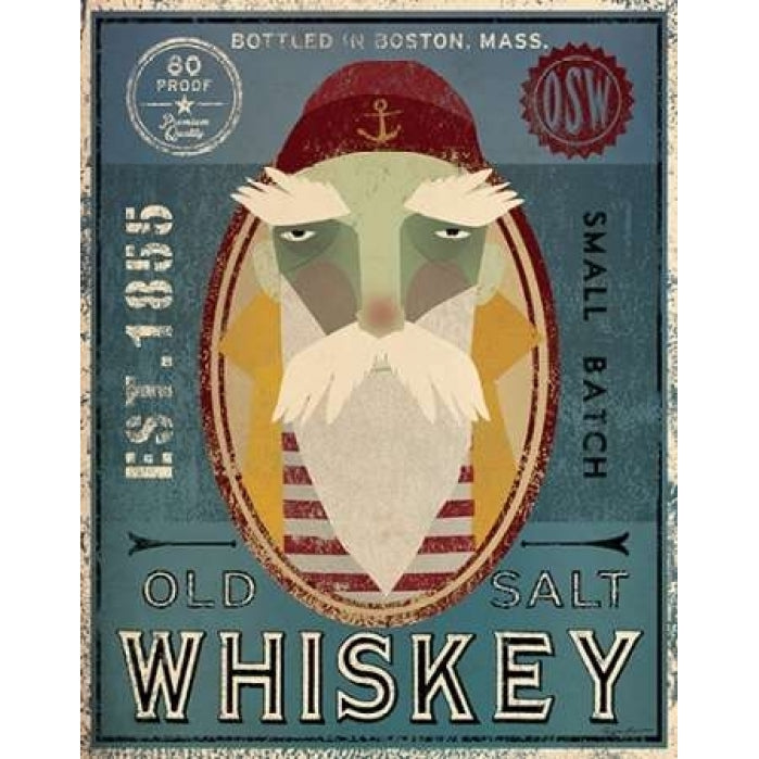 Fisherman VIII Old Salt Whiskey Poster Print by Fowler Ryan Image 2