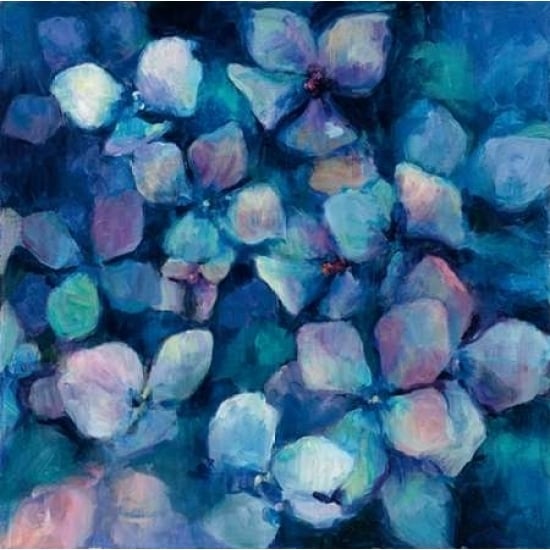 Midnight Blue Hydrangeas Poster Print by Marilyn Hageman Image 2