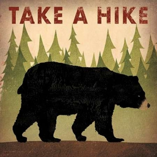 Take a Hike Black Bear Poster Print by Ryan Fowler Image 1