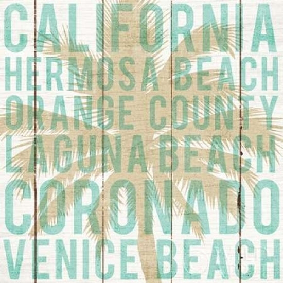 Bon Voyage California Palm Poster Print by Michael Mullan Image 1