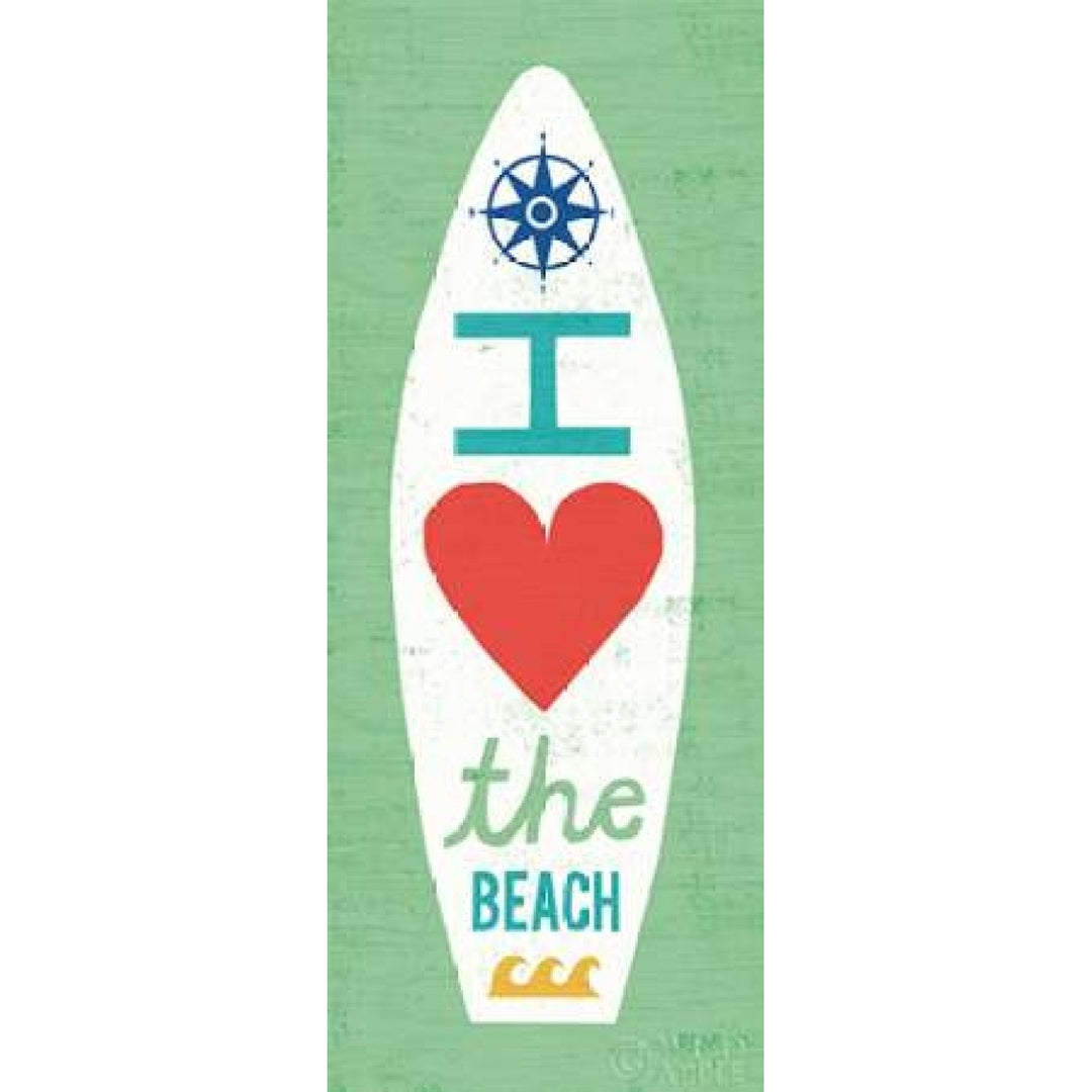 Beach Bums Surf Board II Poster Print by Michael Mullan Image 1