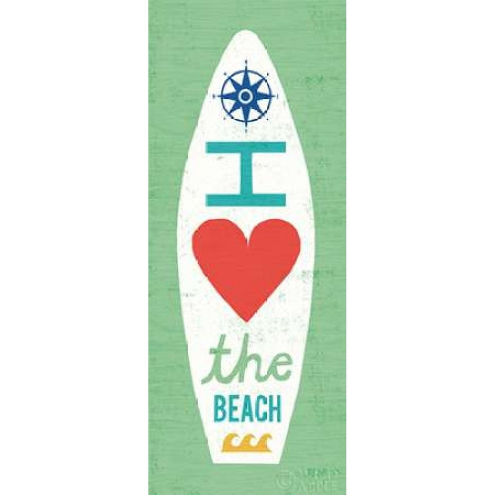 Beach Bums Surf Board II Poster Print by Michael Mullan Image 2