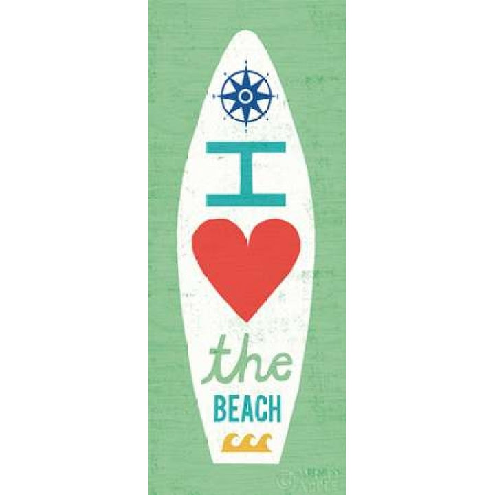 Beach Bums Surf Board II Poster Print by Michael Mullan Image 2