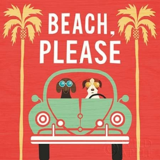 Beach Bums Beetle I square Poster Print by Michael Mullan Image 2