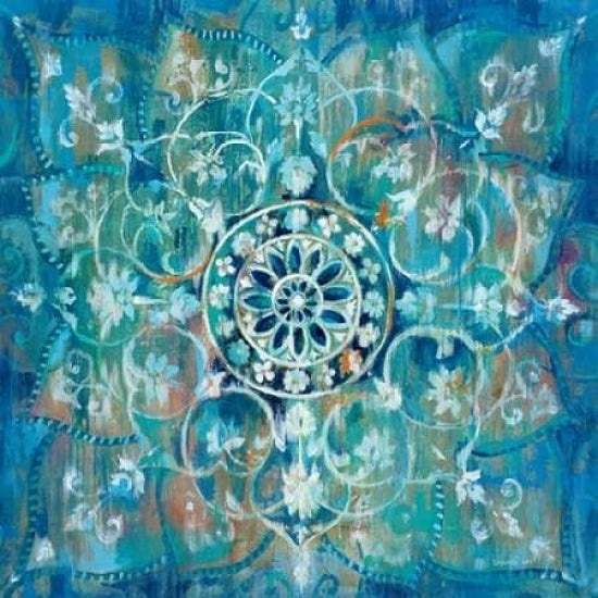 Mandala in Blue I Sq Poster Print by Nai Danhui Image 1