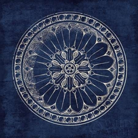 Rosette I Indigo Poster Print by Wild Apple Portfolio Image 1