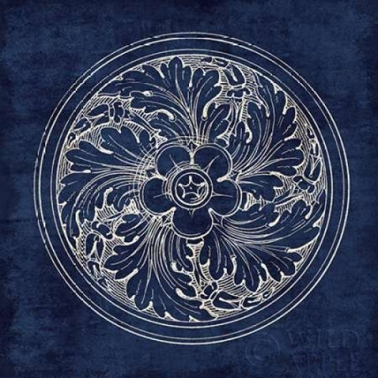 Rosette II Indigo Poster Print by Wild Apple Portfolio Image 1