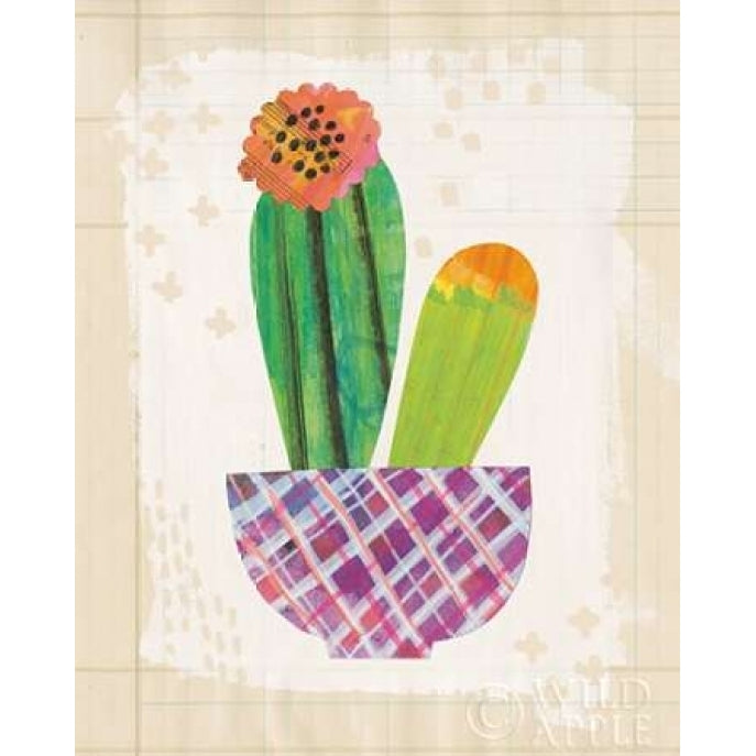 Collage Cactus II on Graph Paper Poster Print by Melissa Averinos Image 2