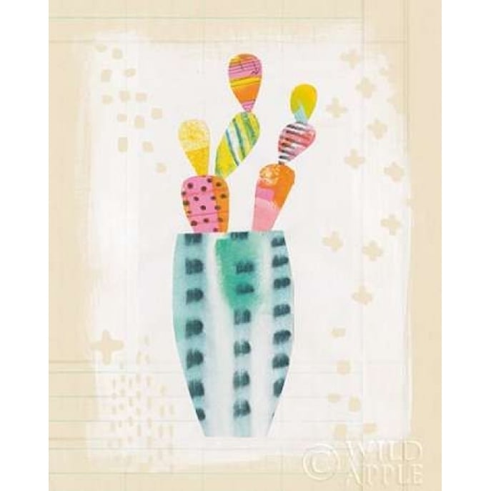 Collage Cactus I on Graph Paper Poster Print by Melissa Averinos Image 2