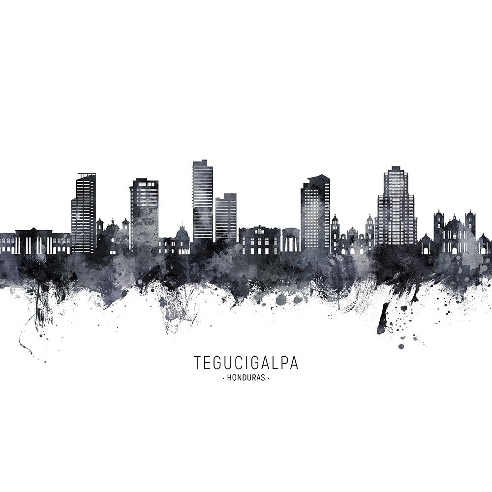 Tegucigalpa Honduras Skyline Poster Print - Michael Tompsett Image 1