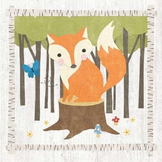 Woodland Hideaway Fox Poster Print by Moira Hershey Image 1