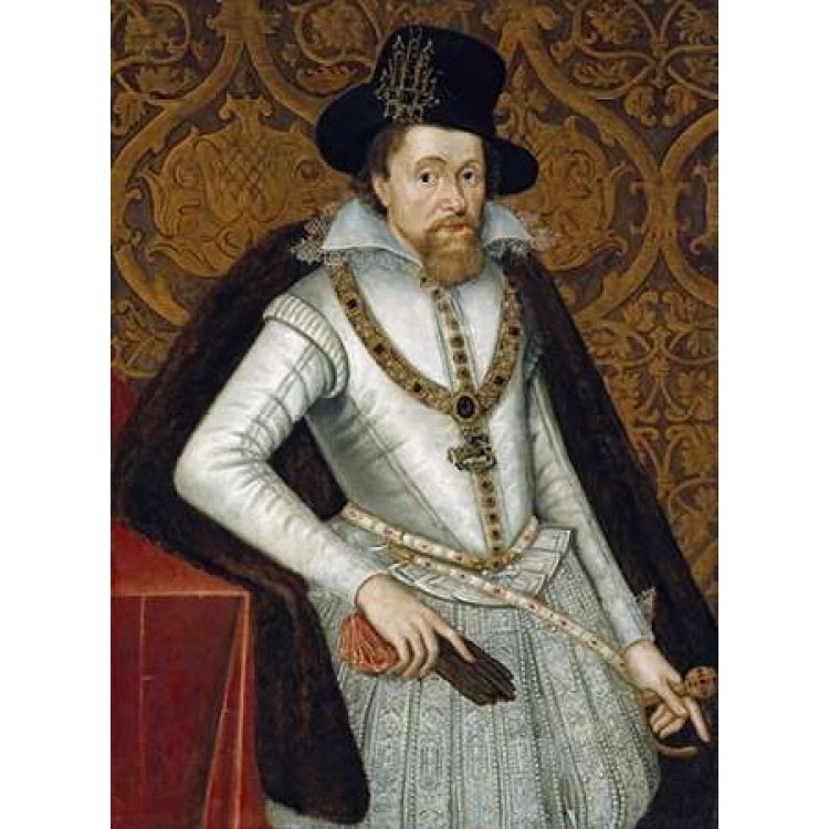 Portrait of King James VI of Scotland James I of England Poster Print by John De Critz Image 2