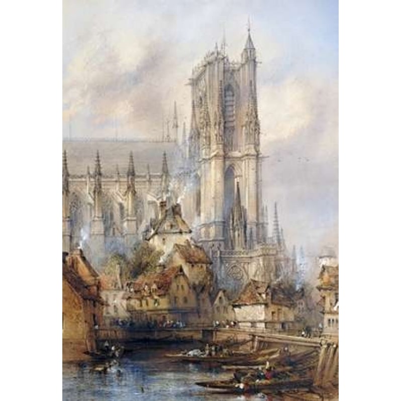 Amiens Cathedral Poster Print by Thomas Colman Dibdin Image 1