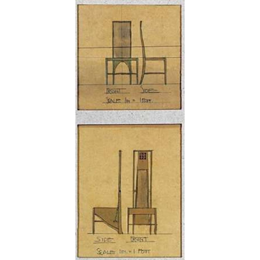 Design For Chairs 1903 Poster Print by Charles Rennie Mackintosh Image 1