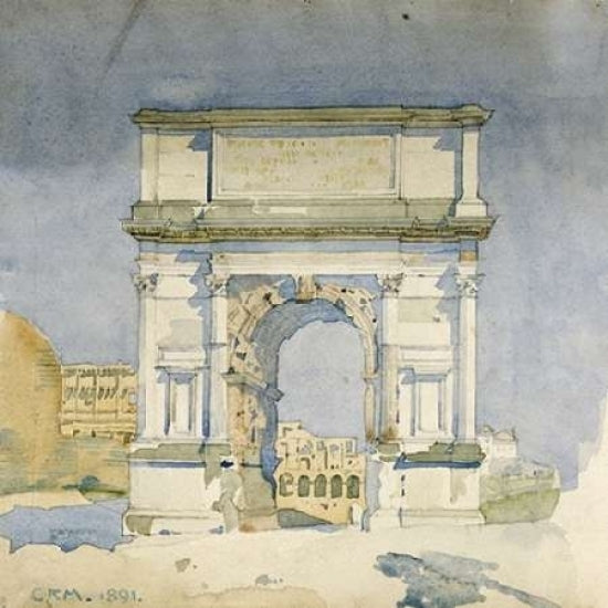 Rome Arch of Titus Poster Print by Charles Rennie Mackintosh Image 1