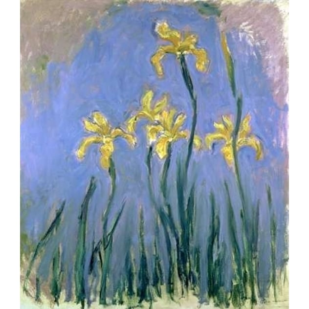 Yellow Irises Poster Print by Claude Monet Image 1