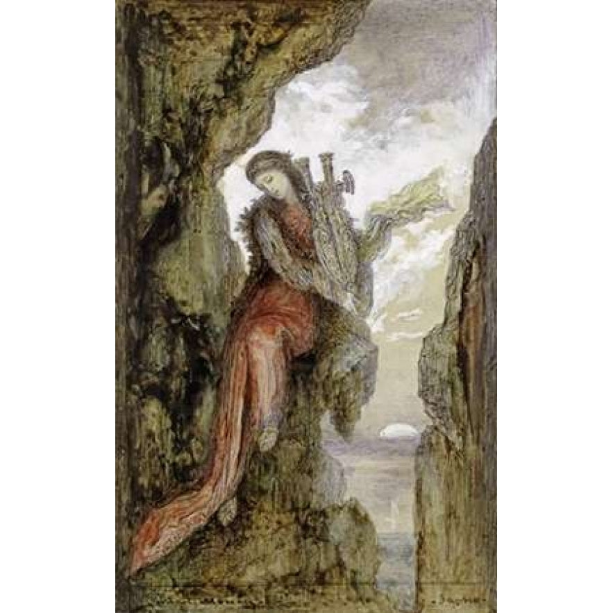 Sappho On The Cliff Poster Print by Gustave Moreau Image 1