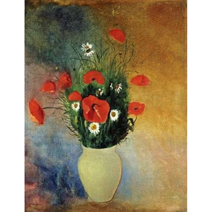 Poppies and Daisies Poster Print by Odilion Redon Image 2