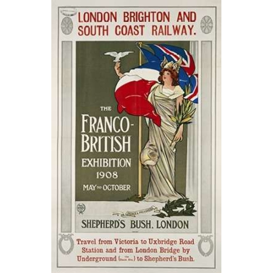 The Franco-British Exhibition 1908 Poster Print by Hill Sifken Image 2