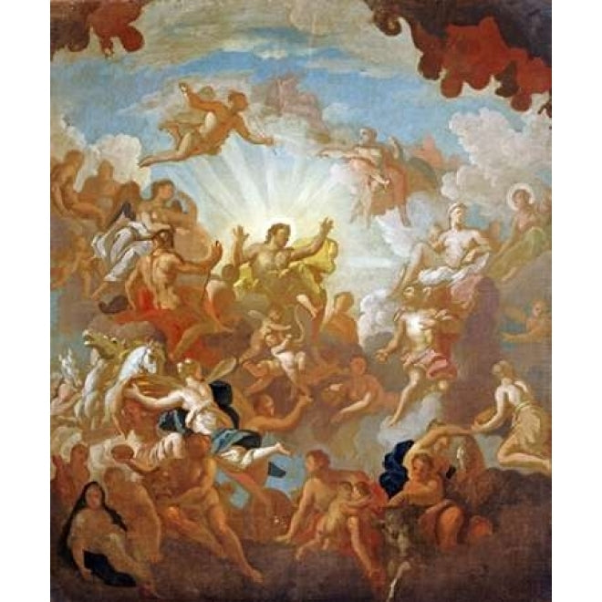 Prometheus Stealing Fire From The Gods Poster Print by Sir James Thornhill Image 1