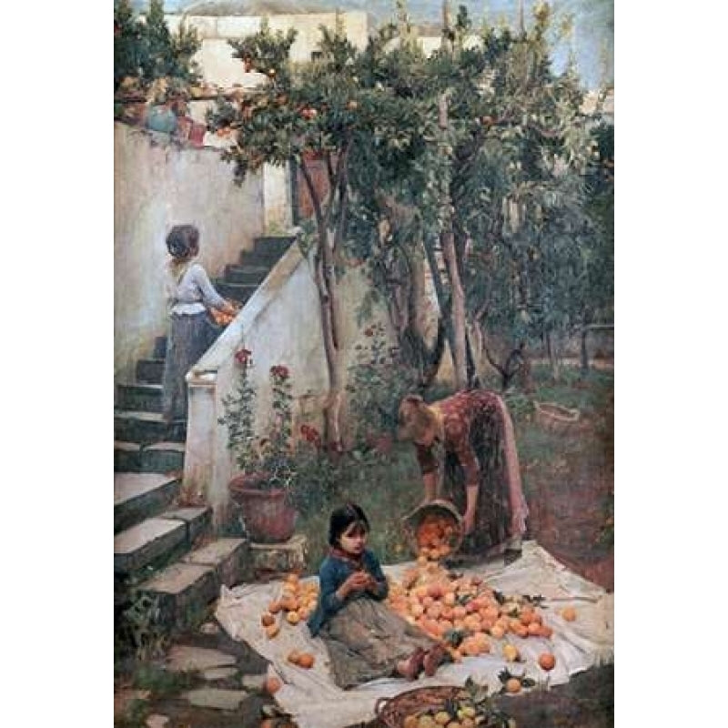 The Orange Gatherers Poster Print by John William Waterhouse Image 1