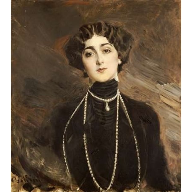 Portrait of Lina Cavalieri Poster Print by Giovanni Boldini Image 1