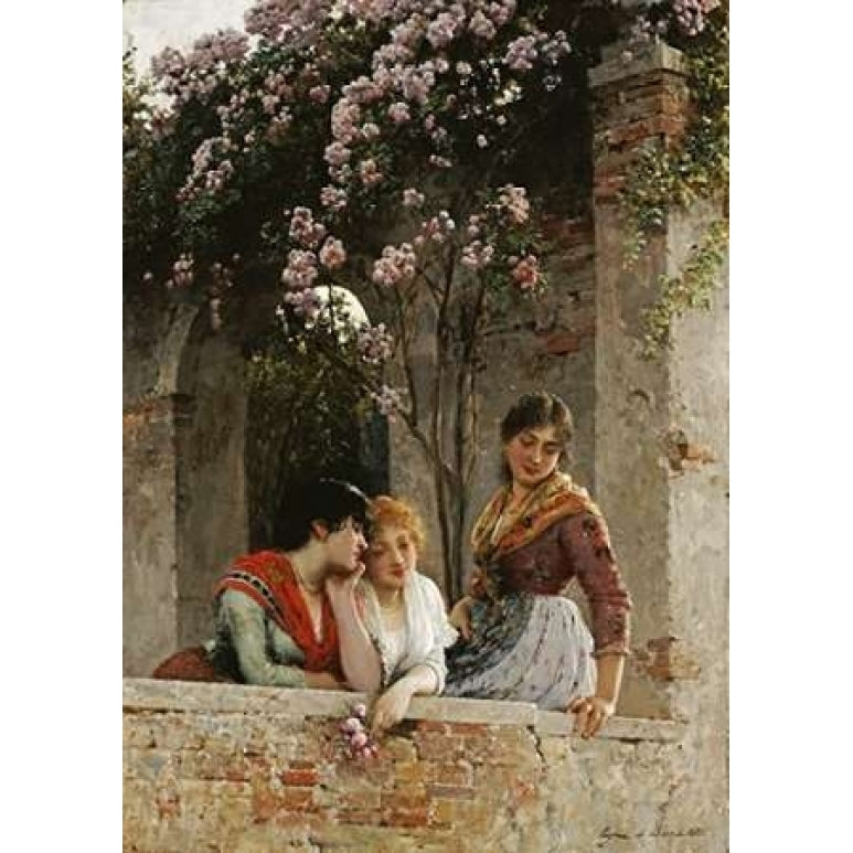 On The Terrace Poster Print by Eugene De Blaas Image 1