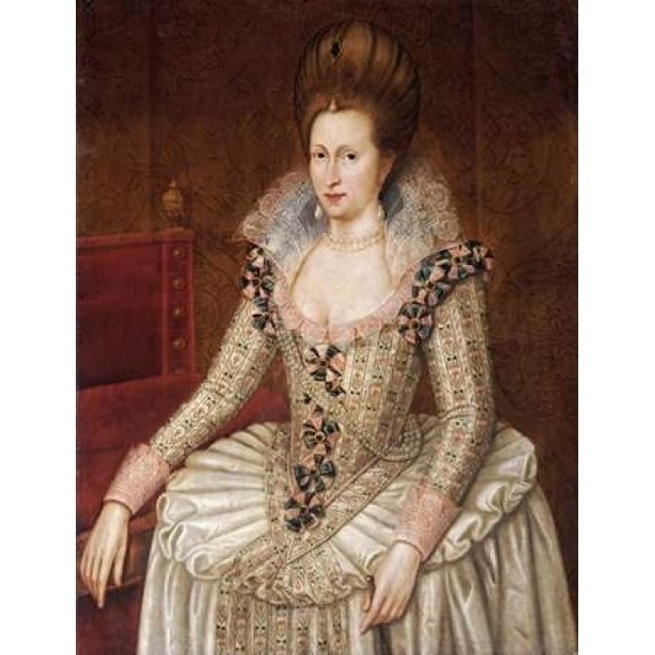 Portrait of Queen Anne of Denmark Poster Print by John De Critz Image 2