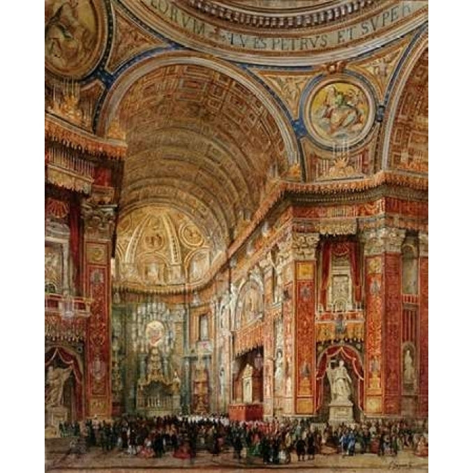 St. Peters Basilica Rome Poster Print by Giacinto Gigante Image 1