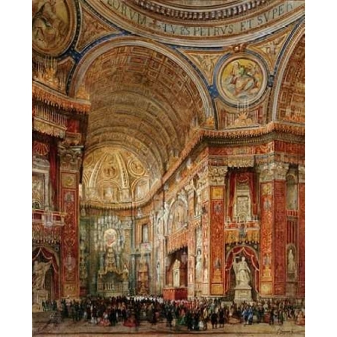 St. Peters Basilica Rome Poster Print by Giacinto Gigante Image 2