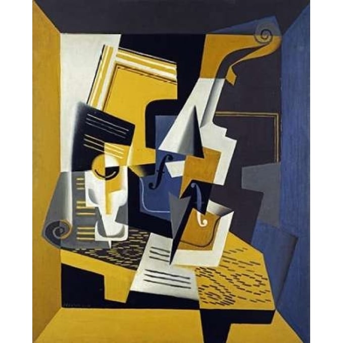 A Violin and Glass Poster Print by Juan Gris Image 2