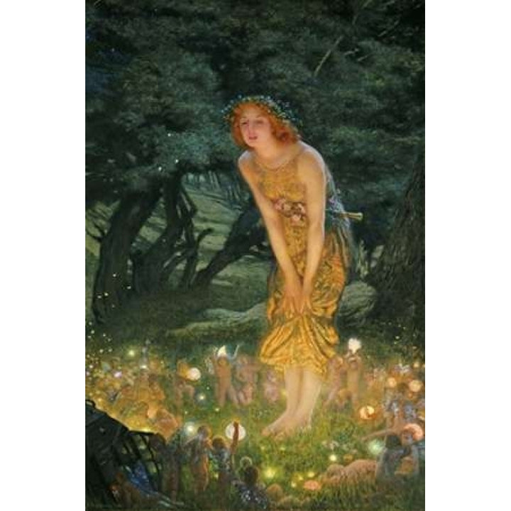 Midsummer Eve Poster Print by Edward Robert Hughes Image 1