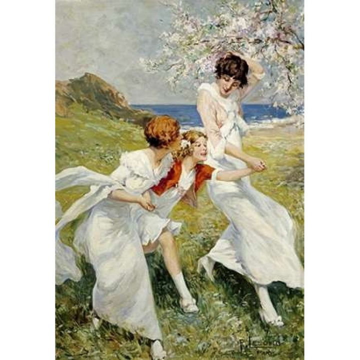 A Spring Day By The Seashore Poster Print by Rene Lelong Image 1